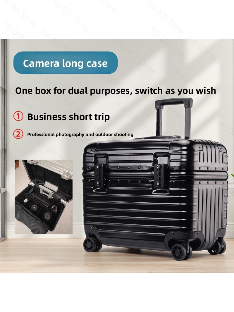 Luggage Wheel Replacement - Upper flip cover aluminum frame photography