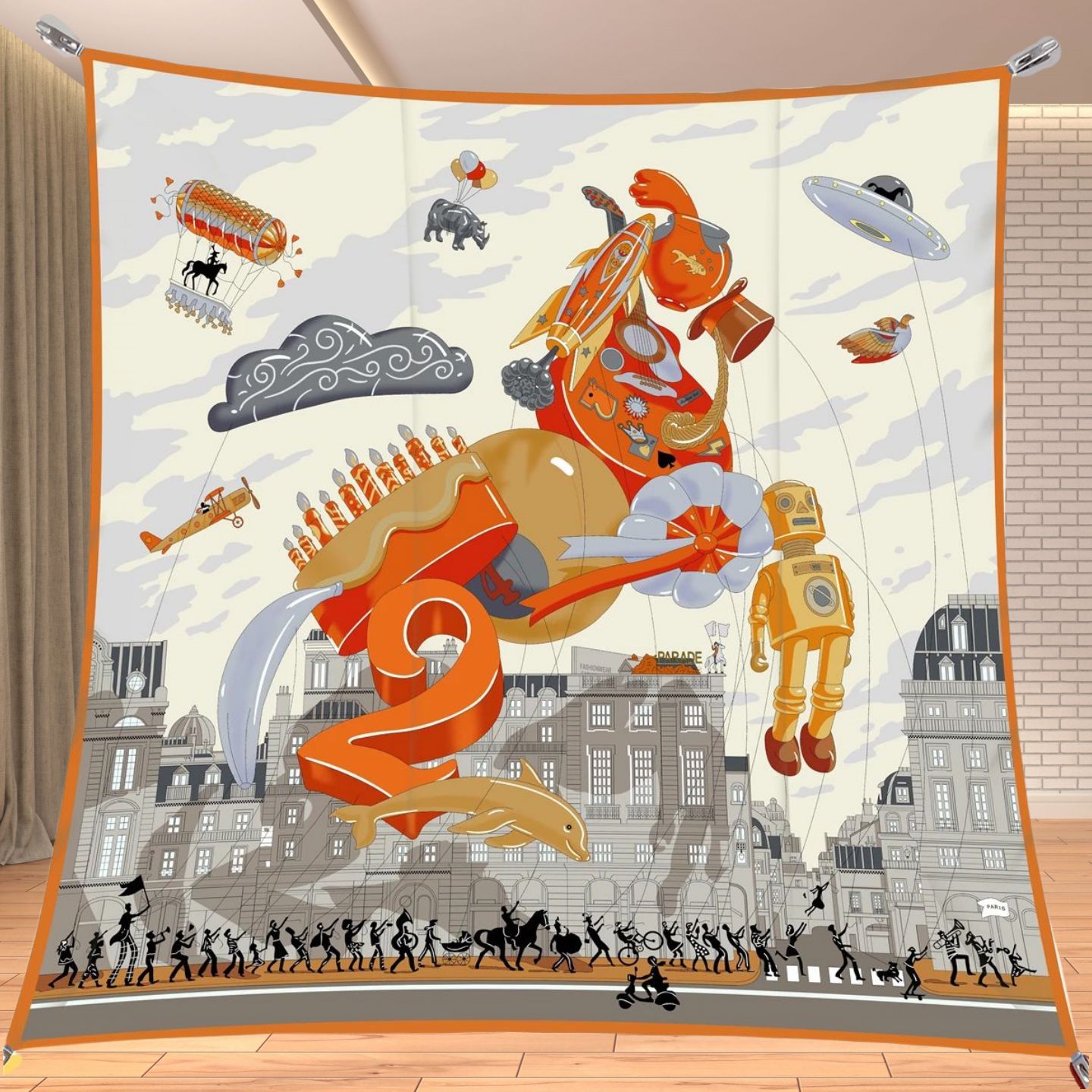 Travel Accessories For Elderly - 90cm Twill Silk Like Square Scarf