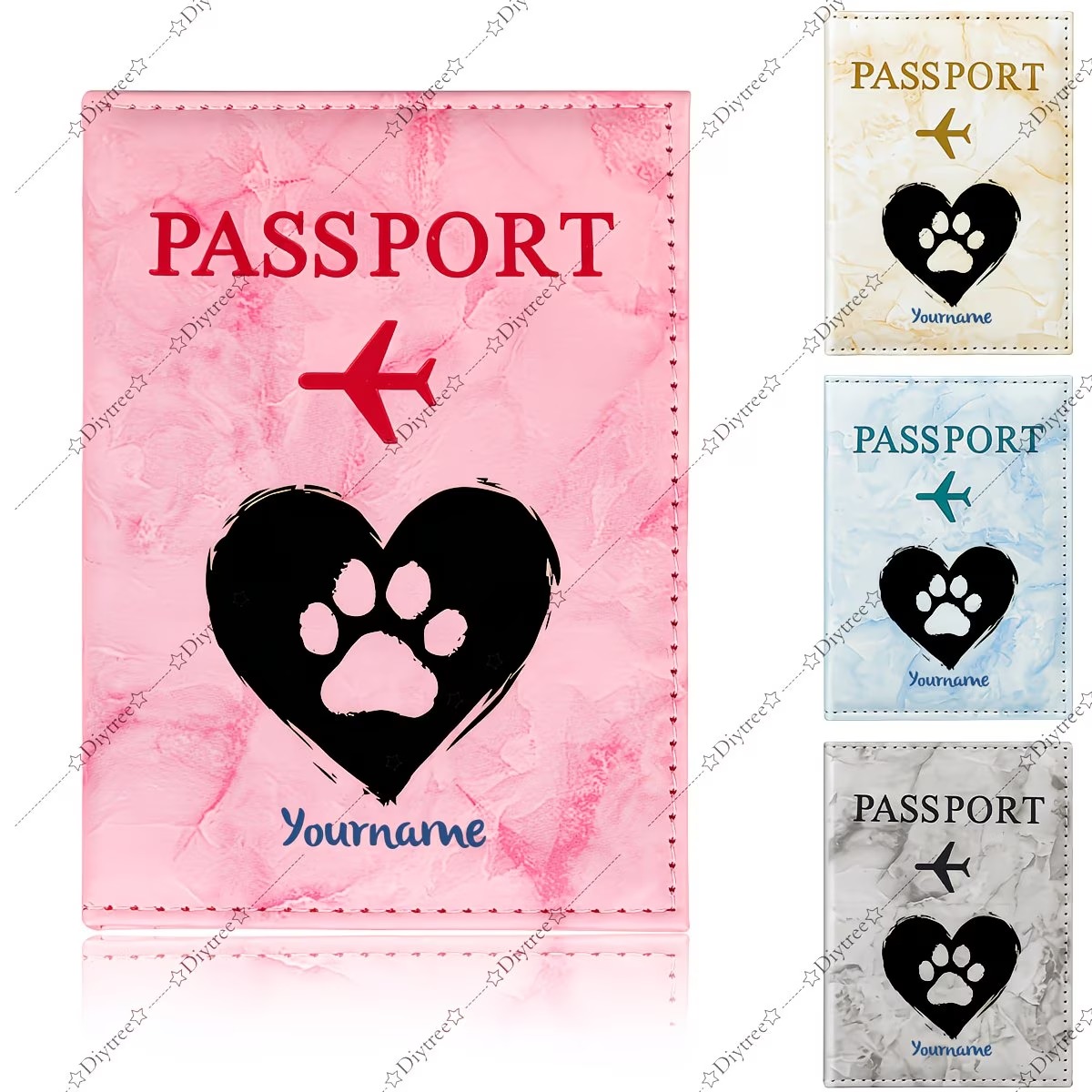 Travel Accessories Useful - Custom Heart And Paw Print Pet