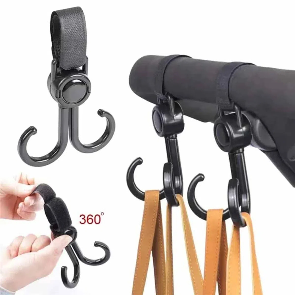 Rotatable Double Hooks Baby St - Travel Accessories Baby 评论和价格