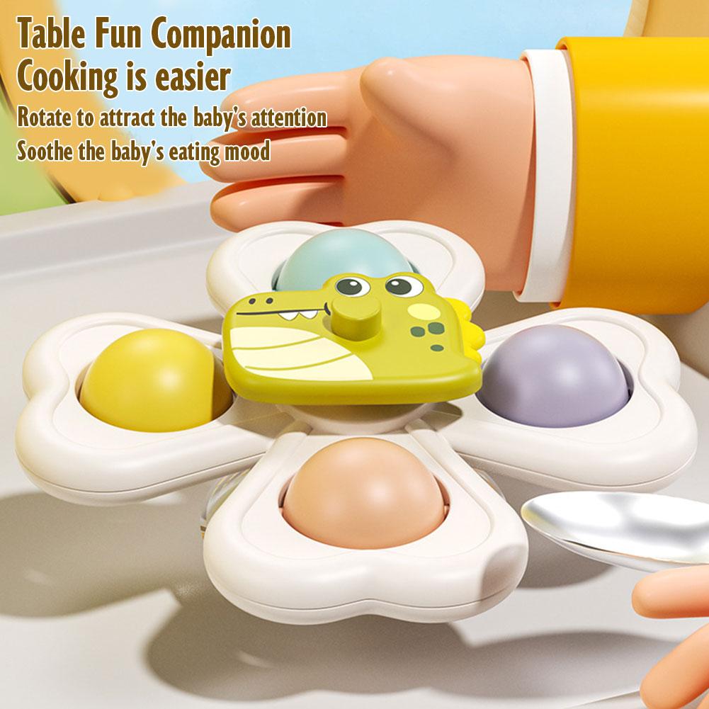 3PCS Suction Cup Rotating Toy  - Travel Accessories Baby 评论和价格