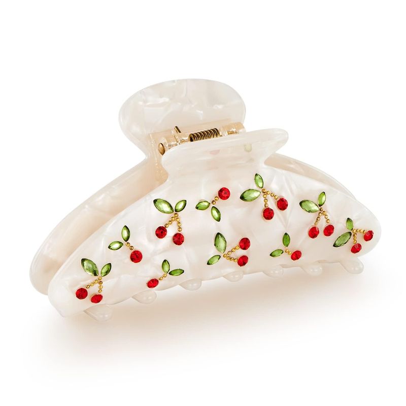 1pc Cherry hair clip, rhinesto - Travel Accessories For Elderly 评论和价格
