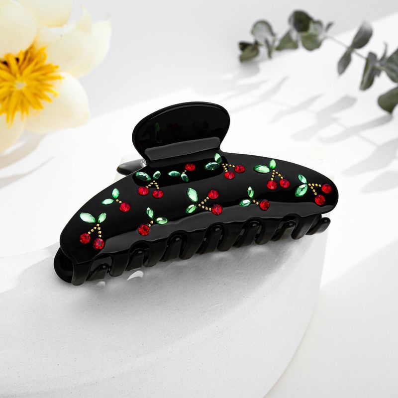 1pc Cherry hair clip, rhinesto - Travel Accessories For Elderly 评论和价格