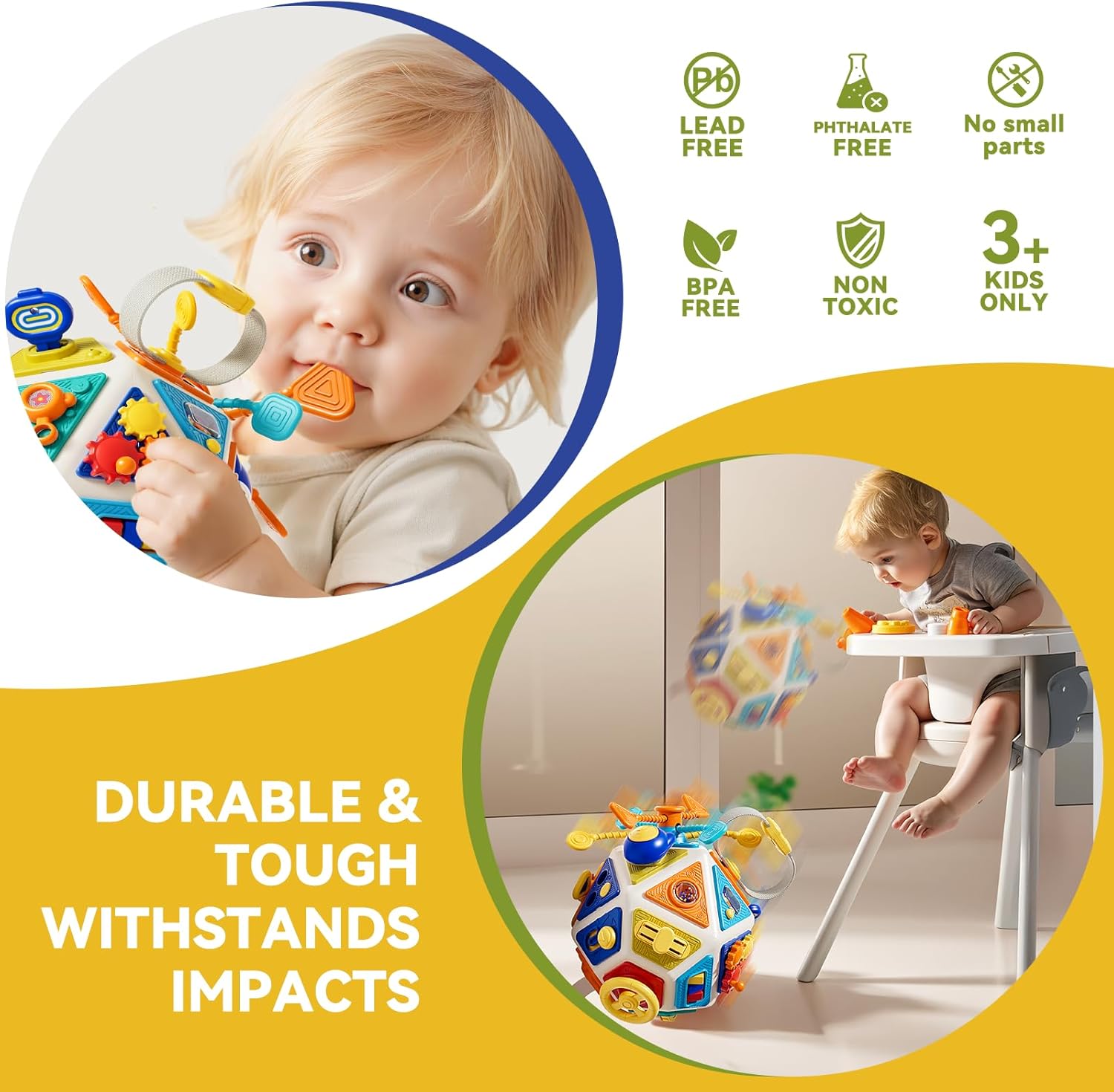 Baby Busy Board Activity Cube  - Travel Accessories Baby 评论和价格