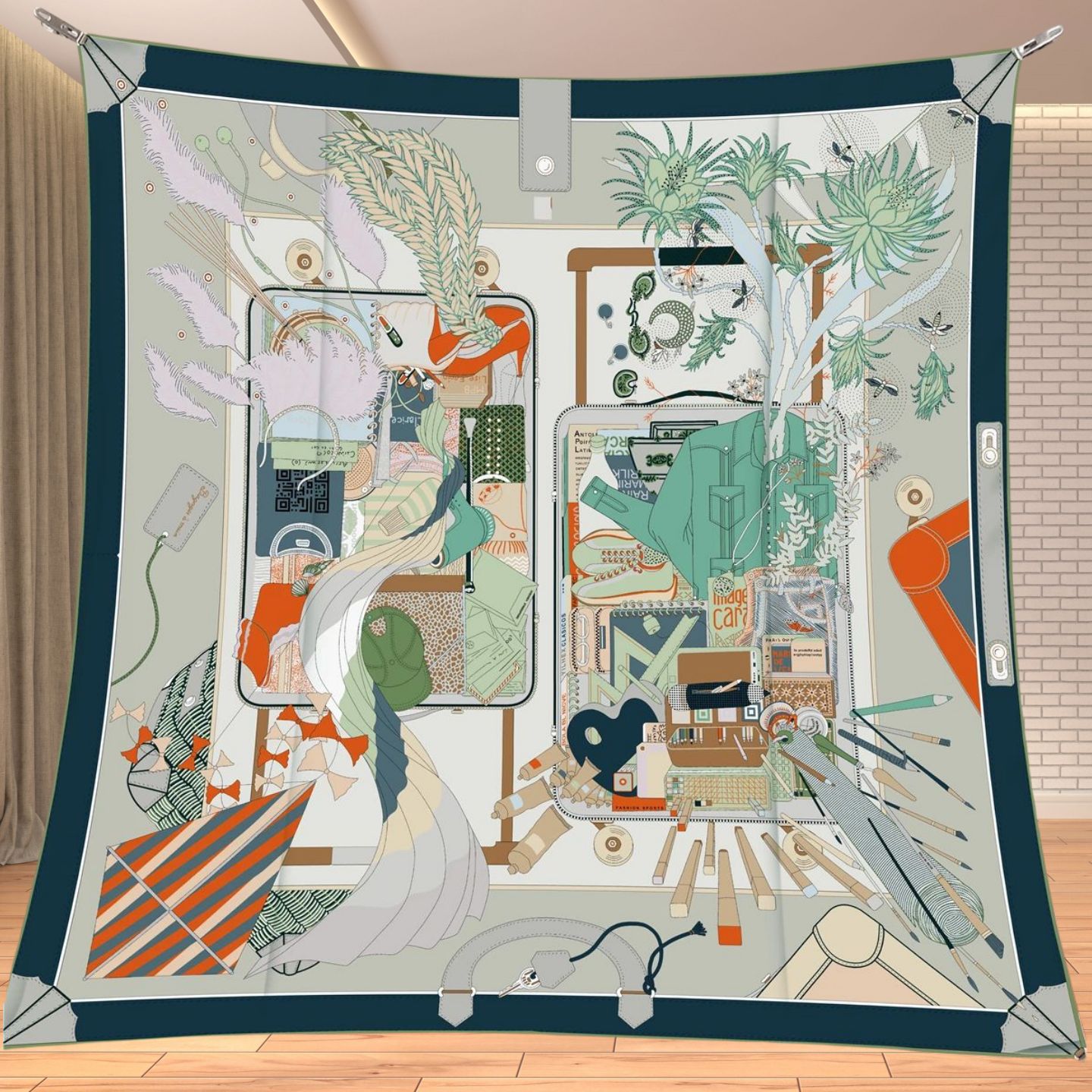 90cm Twill Silk Like Square Sc - Travel Accessories For Elderly 评论和价格