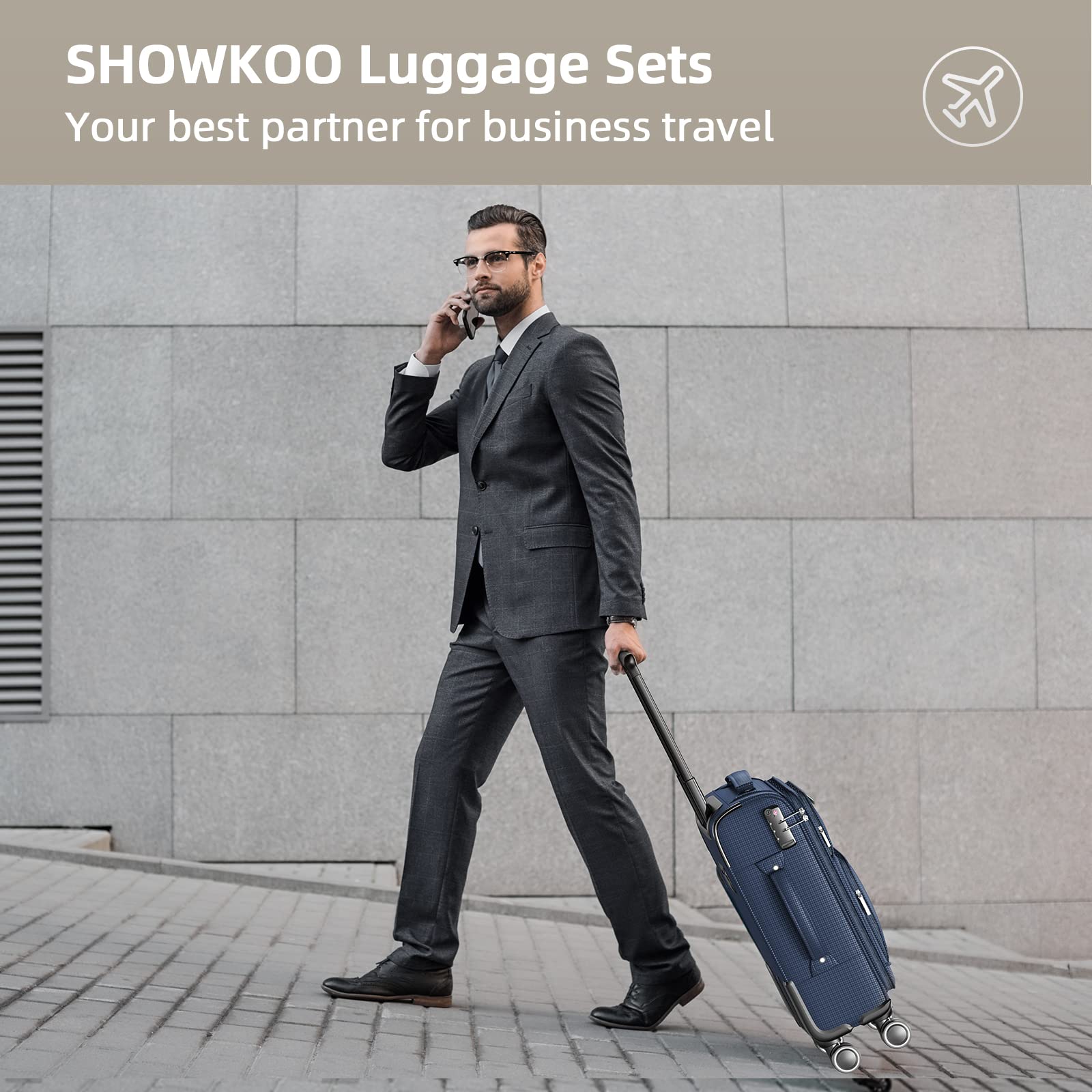 SHOWKOO Luggage Sets 3 Piece S - Luggage Wheel Replacement 评论和价格