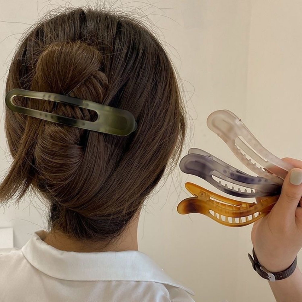 Large Flat Duckbill Hair Claw  - Travel Accessories For Elderly 评论和价格
