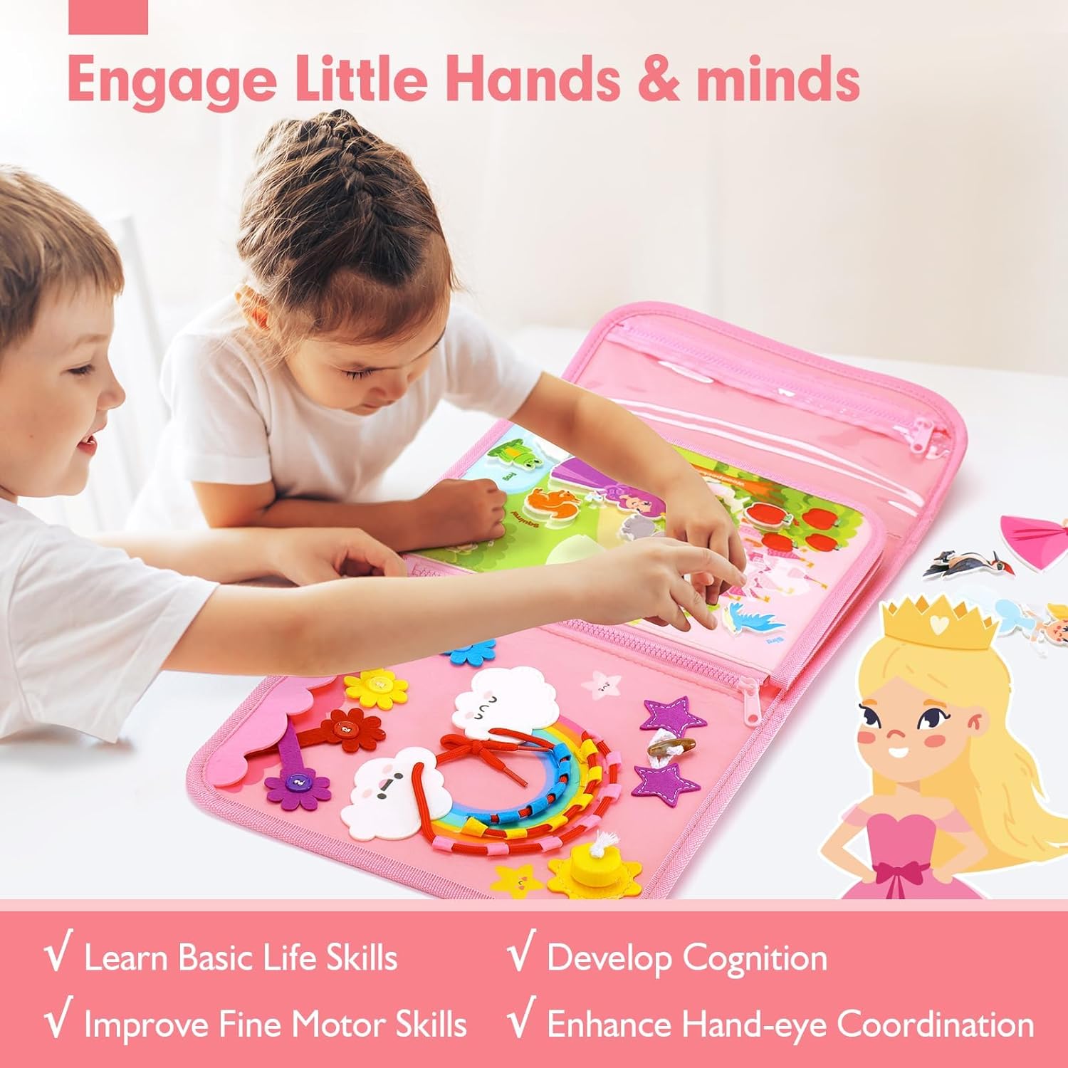 Toddler Busy Board Toys Montes - Travel Accessories Baby 评论和价格