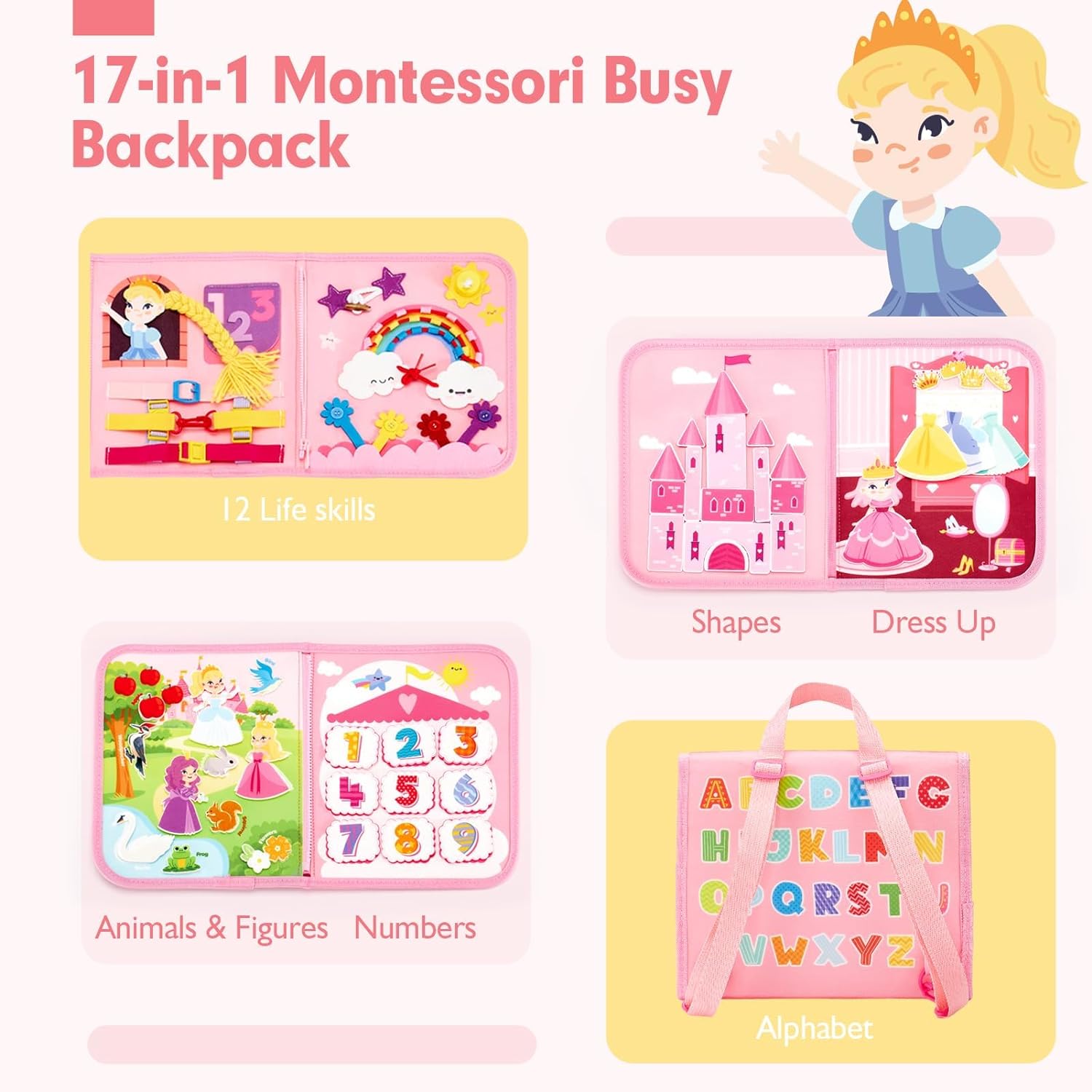 Toddler Busy Board Toys Montes - Travel Accessories Baby 评论和价格
