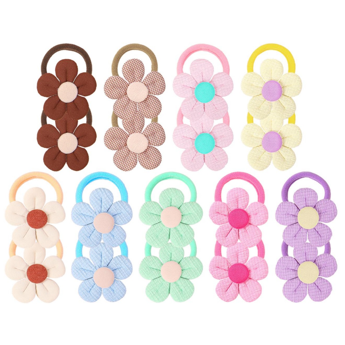 18pcs Sunflower Hair Ties Kids - Travel Accessories Teens 评论和价格