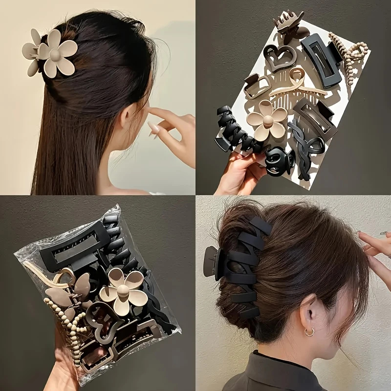 11Pcs Assorted Hair Claw Clips - Travel Accessories For Elderly 评论和价格