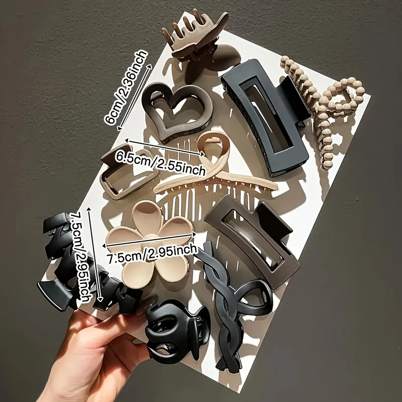 11Pcs Assorted Hair Claw Clips - Travel Accessories For Elderly 评论和价格