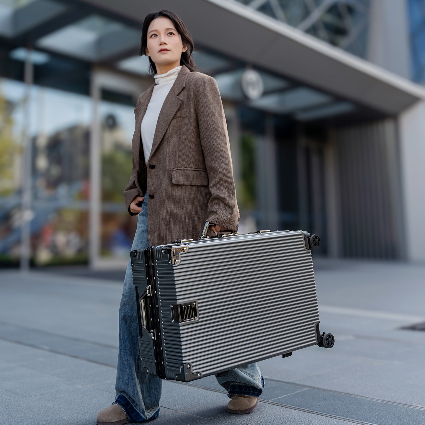 【drop deal】aluminum frame suit - Luggage Wheel Replacement 评论和价格